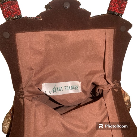 RARE Mary Frances Elephant Tapestry & Beaded Handle Bag - Picture 9 of 11